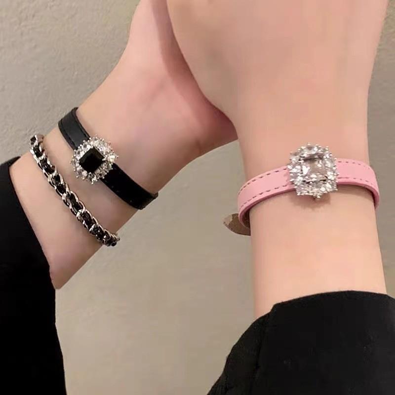 Geometric Gemstone Highend Leather Bracelet Versatile Jewelry For Occasions All