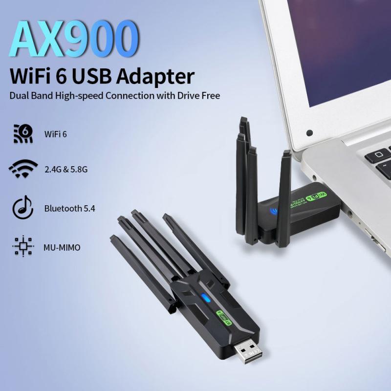 WiFi 6 Dual-Band USB Bluetooth Adapter: Driver-Free 5G Network Receiver, Plug & Play
