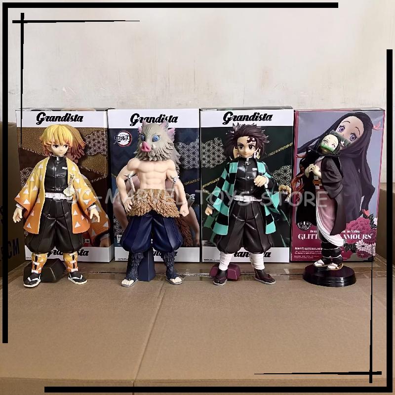 24cm  Tanjiro Kamado Zenitsu Agatsuma Nezuko Kamado Inosuke Hashibira Action Figure Model Gift Toys