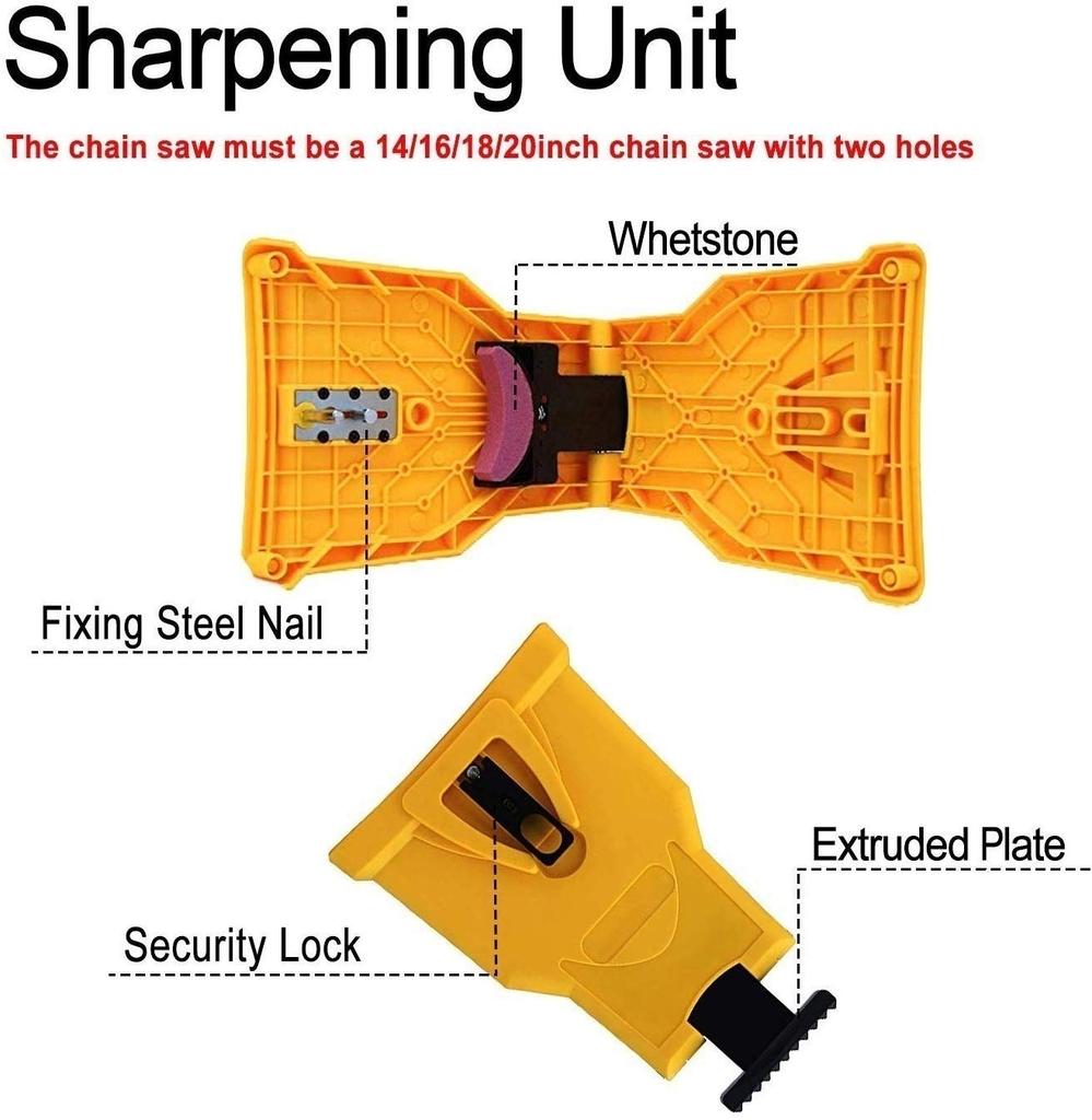 Přenosná ostřička zubů motorové pily Ostřete řetěz motorové pily s montáží na lištu Rychlé broušení Ostření Řetěz motorové pily Dřevoobráběcí nástroje