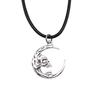 45cm Necklace Leather Chain Big Skull Halloween Kids' Jewelry Materials QN064