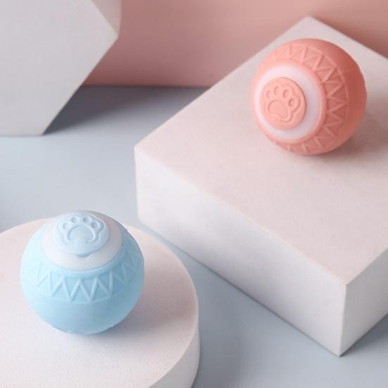 Interactive Cat Rolling Ball Toy Motion Activated Automatic Moving Smart Ball USB Rechargeable Pet Bouncing Ball for Small/Medium/Large Cats Dogs