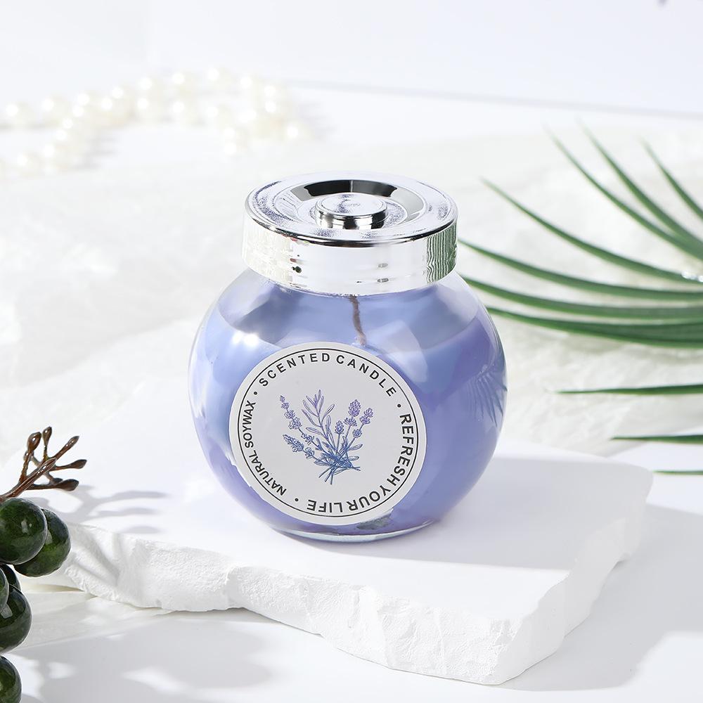 Colorful Glass Cup Soy Wax Scented Candle Set Creative Scented Candle Display Box