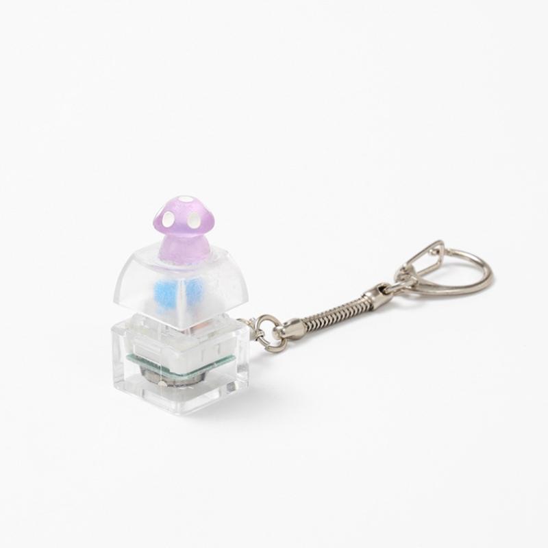 Animal Keyboard Fidget Keychain Finger Button Clicker Decompression Toy With Colorful Lights