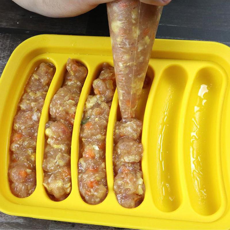 6 In 1 Sausage Machine Diy Mold Making Dog Handmade Ham Silicone Mold Baby