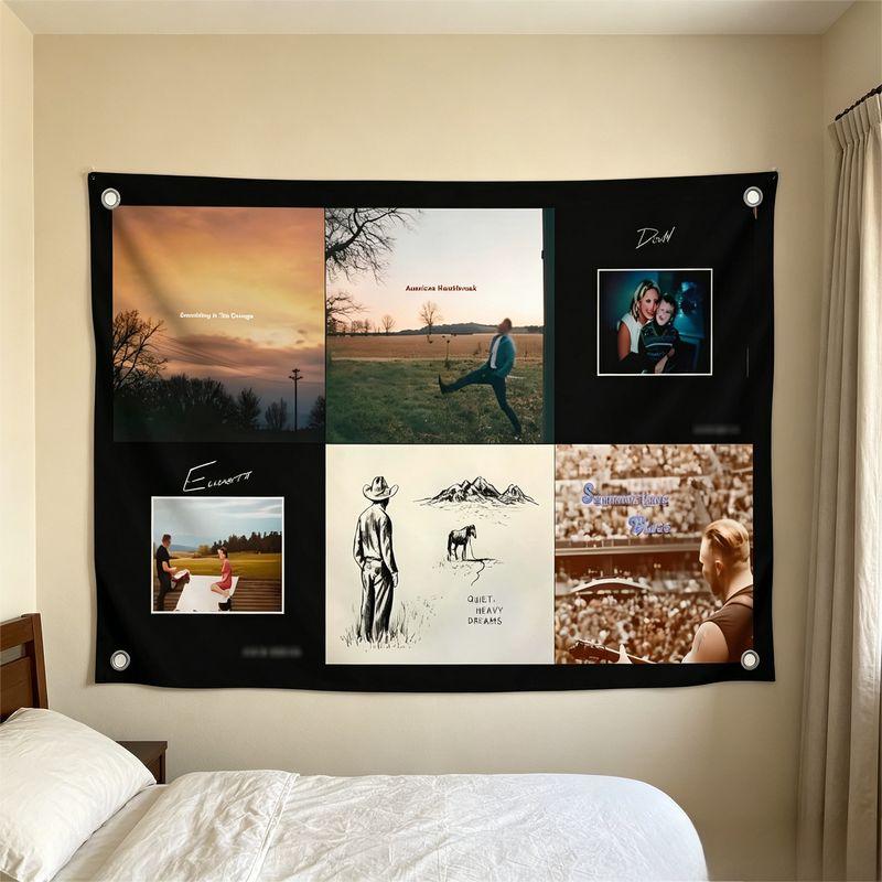 BRUH Flying Man Meme Wall Tapestry Blue Sky Cloud Funny Internet Joke Humor College Dorm Trendy Decor Lovely Gift Home