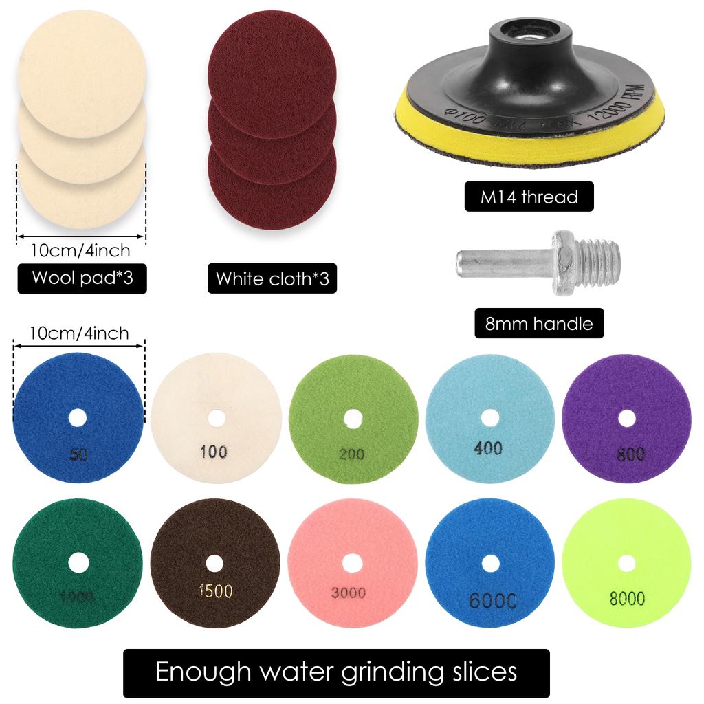 Diamond Polishing Pad Wear Resistant Buffing Pad Good Grinding Effect Polishing Disc Wear Resistant Buffing Disc for Concrete