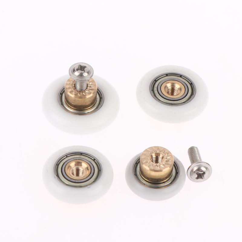 4 Pcs Shower Door Roller Replacements Anti Corrosion Runners Wheels for Bathroom Glass Sliding Door 20/23/25/27mm Size