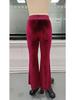 Autumn/Winter Women's European & American Flared Velvet Pants - Slimming, Casual, Commuter Style