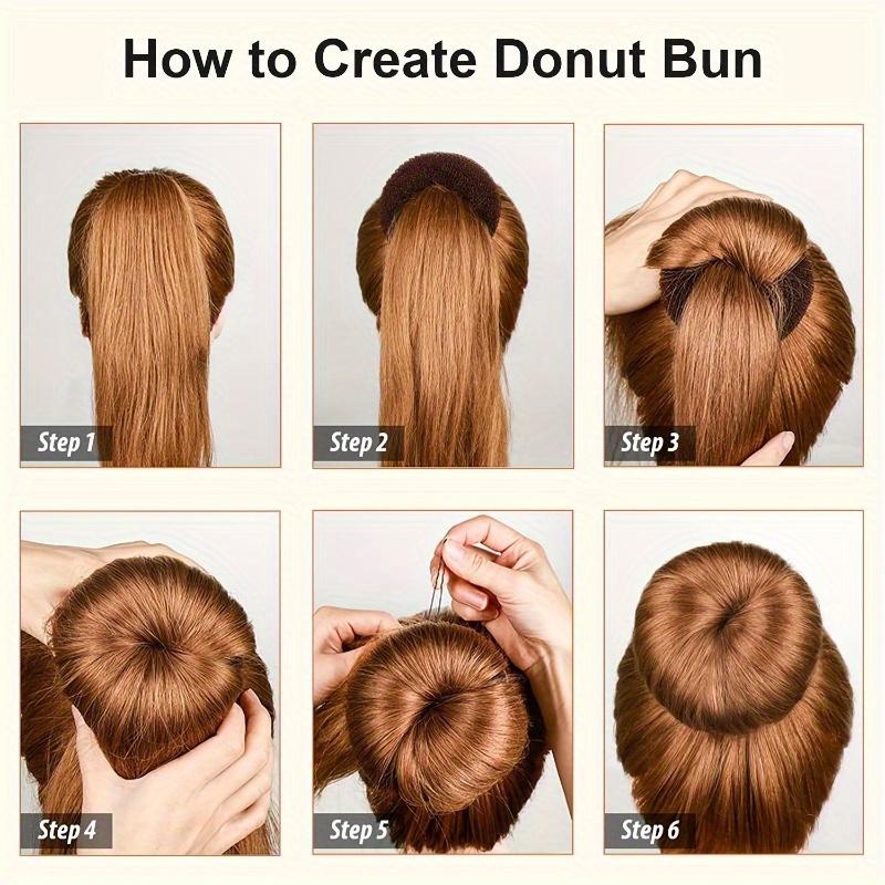 Fashion Elegant Hair Bun Donut Foam Sponge Big Ring Hair Styling Tools Hairstyle Hair Accessories For Girls Women