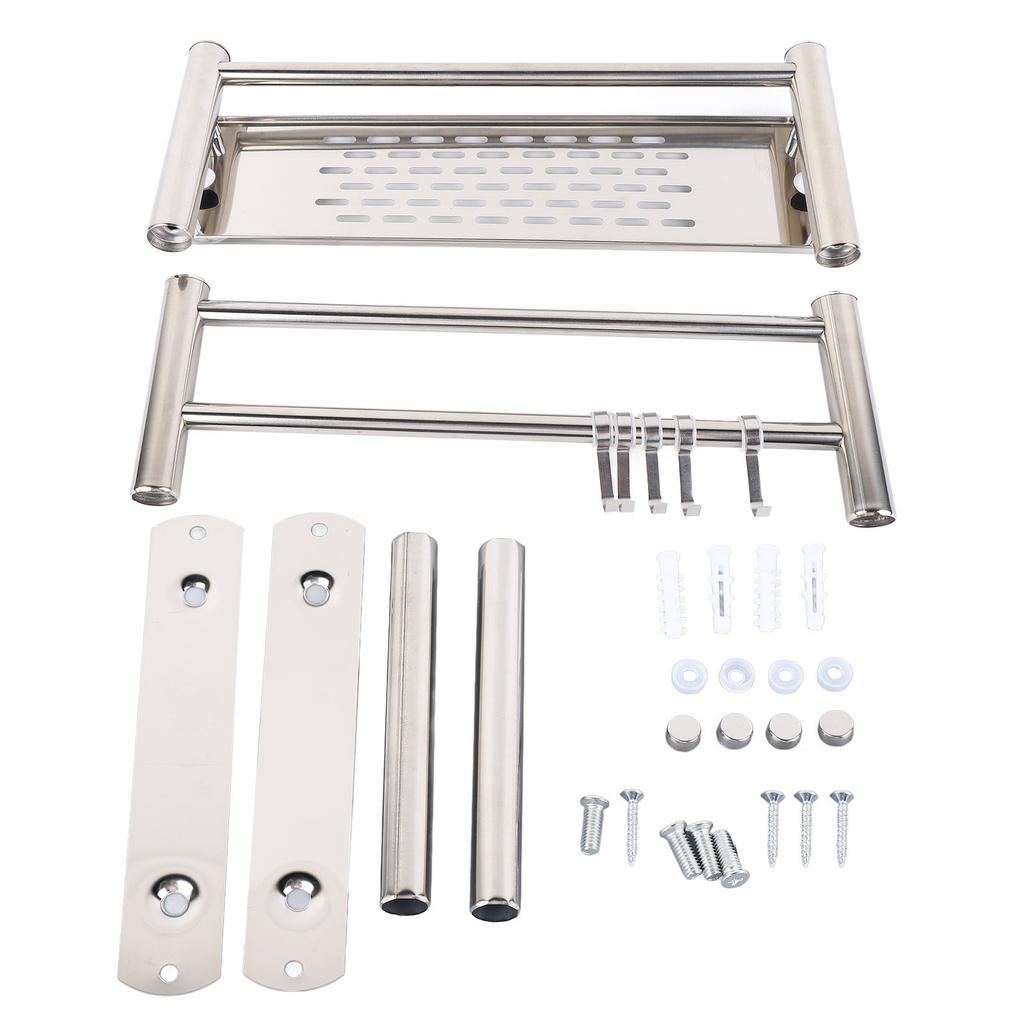 Badezimmer Schweberegale Edelstahl Verdicken Einlagig 40cm Duschtuchhalter für Handtuch Badeprodukte