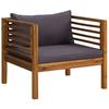 Vidaxl 6-Cz. Tuin loungeset, Kussens, Acaciaboomhout