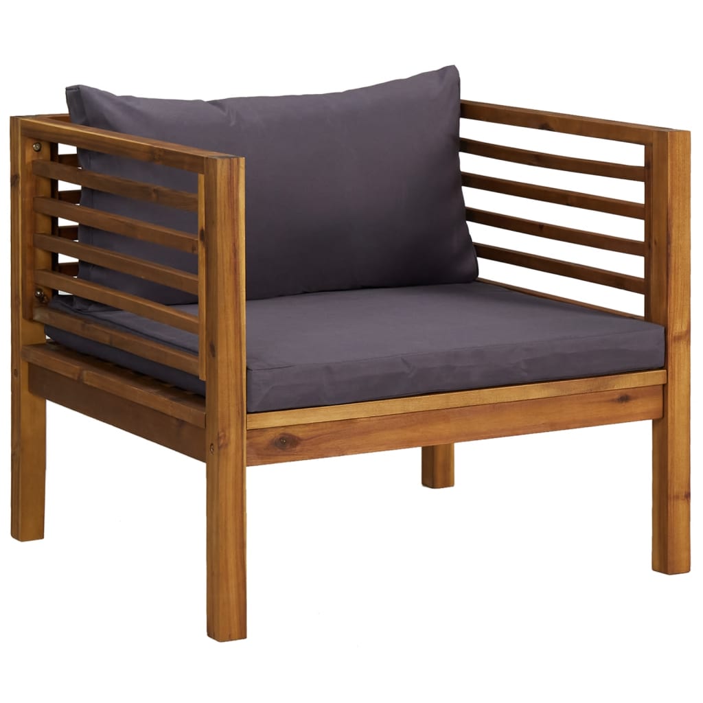 Vidaxl 6-Cz. Tuin loungeset, Kussens, Acaciaboomhout