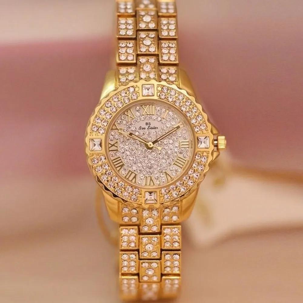 Arabic numeral fashion dial cubic watch Rose gold