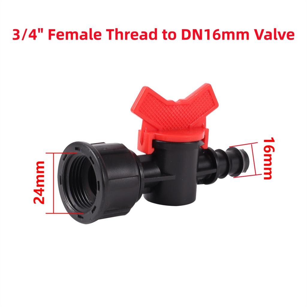 16mm Shut-off Valve Connectors Garden Greenhouse Farmland Drip Irrigation Aquarium Fish Tank Drainage Pipe Ball Valve 5/10Pcs