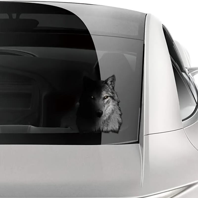3D lup model auto autocolante impermeabile pentru DIY Auto Window Cool Sunscreen vinil decals animal vehicul decorare