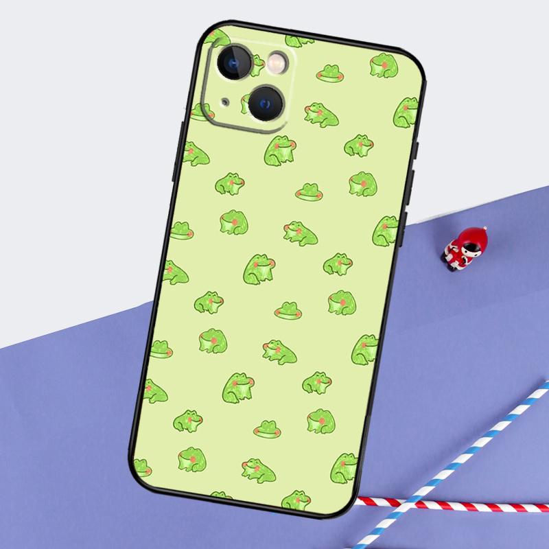 Cottagecore Frog Mushroom Moon Witchy Phone Case For iPhone 16 Pro Max 11 13 14 15 Pro Max 12 Mini XR 16 15 Plus 16e Back Cover