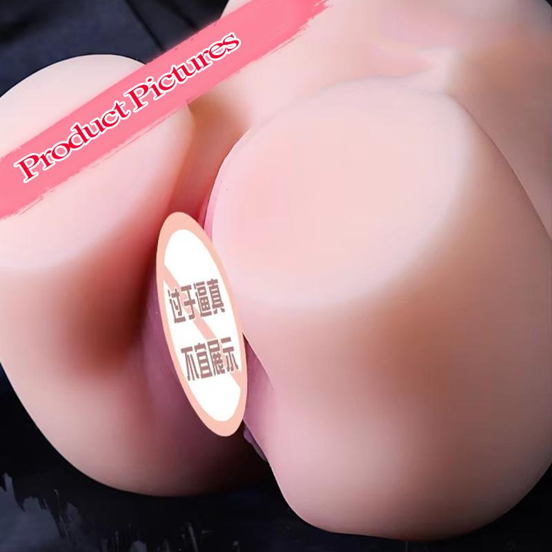 Male Masturbator Vibrator Artificial Ass Anal Real Pussy Double Channels Tight Vagina Adult Sex Butt Toy for Men Masturbation