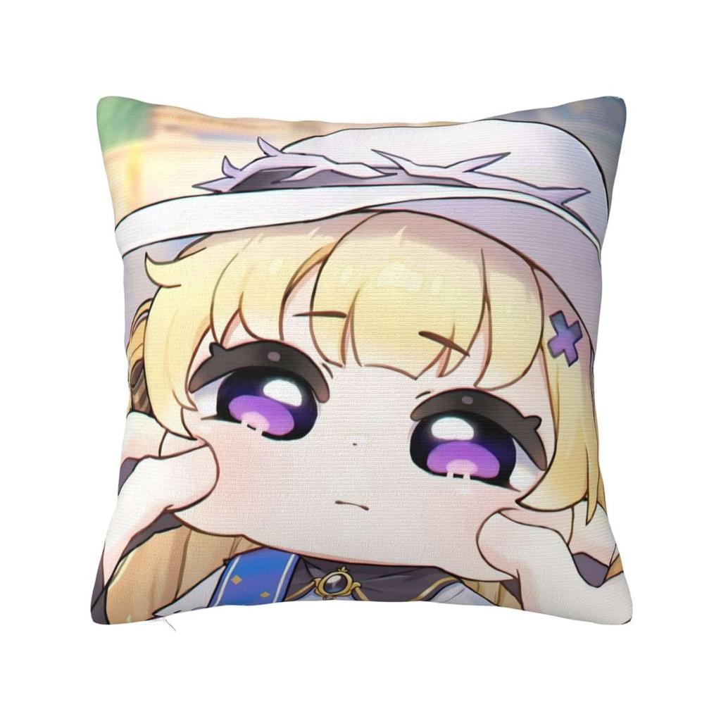 Pillow Case Cute Q Version Wuthering Waves Rinascita Phoebe Zani Square Pillow Cover Kawaii Cushion Cover Car Home Decorative