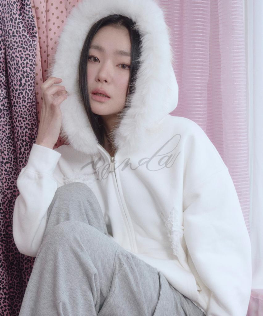 Prenda Two Star Hood Zip-Up White