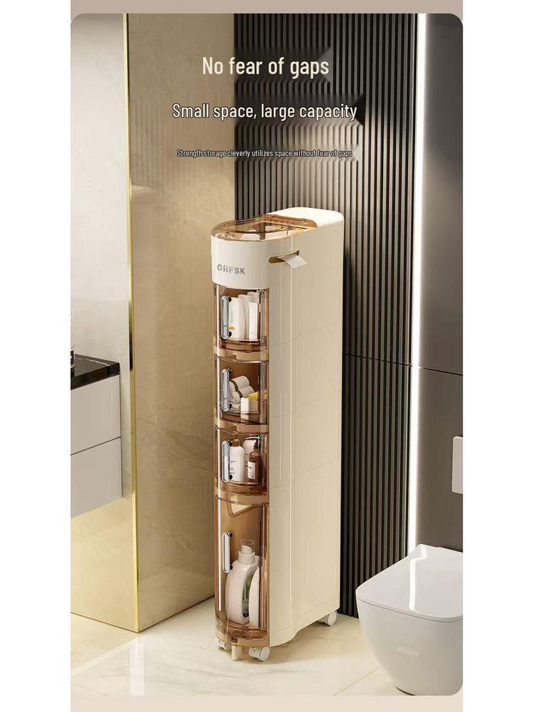 Slim Multi-Layer Bathroom & Kitchen Gap Storage Cabinet Drawer