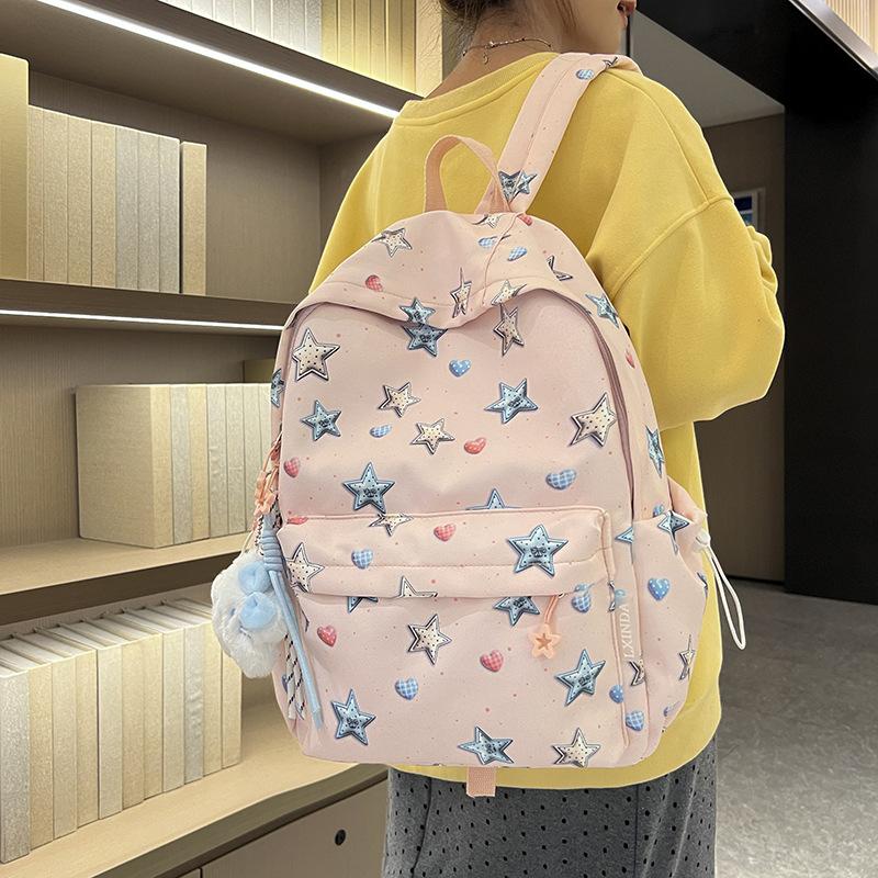 Schoolbag high-value girl schoolbag 1011 new ins wind junior high school student backpack fresh and sweet travel backpack