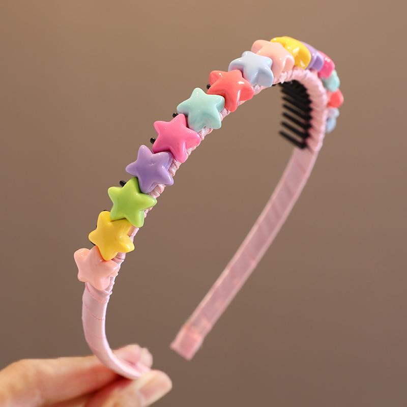 Nieuwe Meisjes Schattige Zoete Ster Kleuren Bloemen Haarbanden Hoofddeksels Kinderen Schattige Haar Hoepel Haarbanden Kinderen Haar Accessoires gray