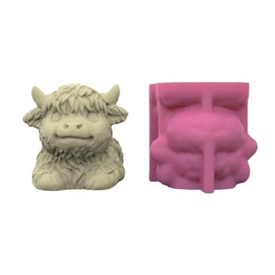 Silicone Flower Vase Mold Calf Shape Flexible Ornament Molds Silicone Flowerpot Mold Suitable for Making Flowerpot Vase