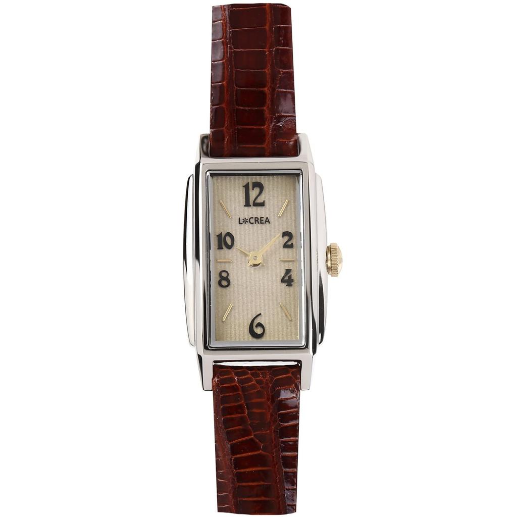 Solar Watch Made in Japan LeClair Genuine Lizard Leather [LCREA] Women's (RECTANGLE/Silver, Belt/LC2002-SSTBR)
