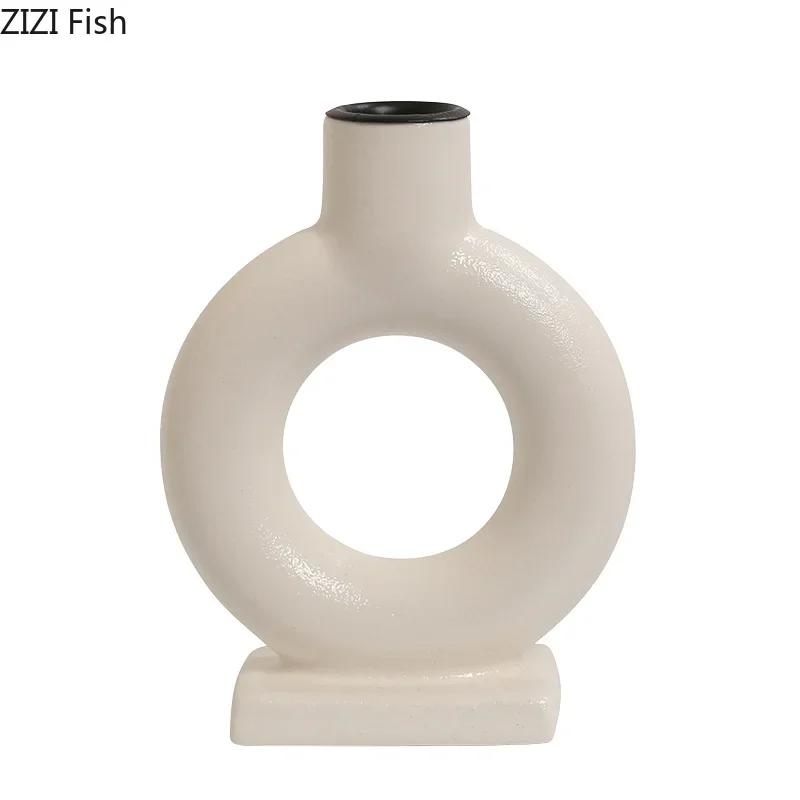 Minimalist Design Ceramic Candle Holder Romantic Candlestick Desk Decoration Wax Melt Burner Creative Home Candle Holders