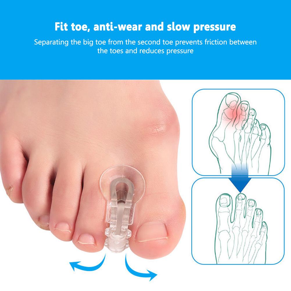 2pcs Toe Separator Feet Care Protector Silicone Toe Orthopedic Products Bunion Corrector Hallux Valgus For Pedicure