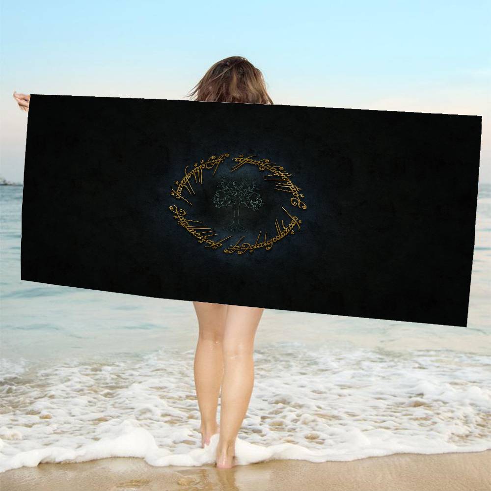 L-Lords Game Rings Microfiber Blanket Quick Drying Beach Towels Oversized Printing Super Absorbent Pool Towel Blanket