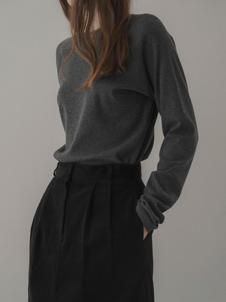 Deomiteun [20Th] Raglan Sleeve T-Shirt (Charcoal)