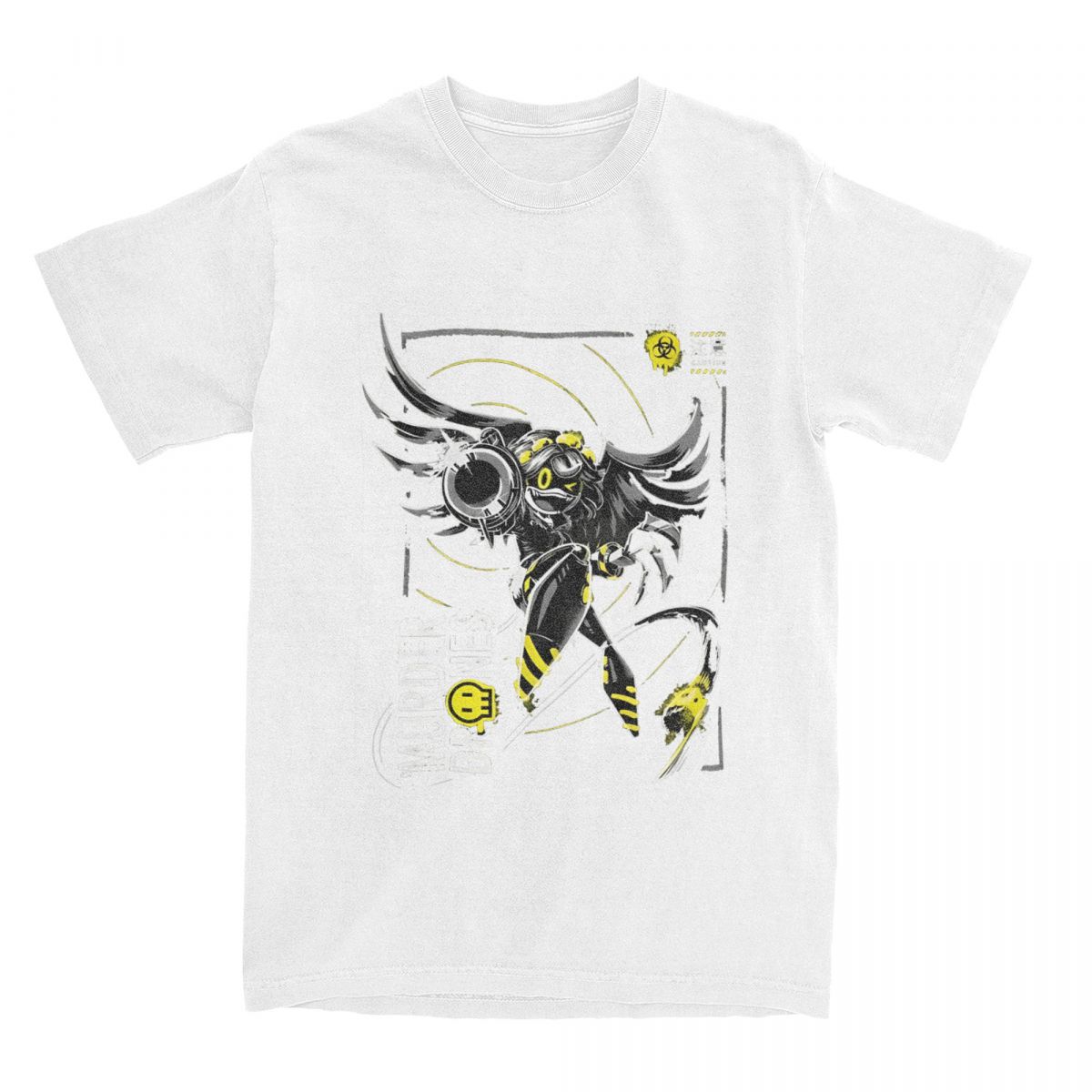 

Men Women Horror Murder Drones V Cartoon Anime T Shirt Stuff Pure Cotton Tops T-shirt Novelty Tees Streetwear Casual Unisex Tops 3XL