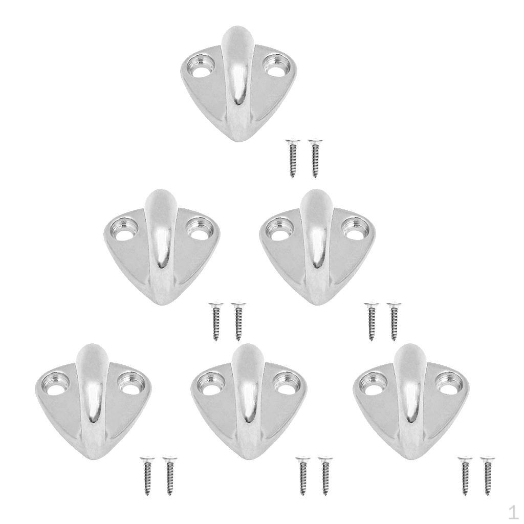 

6Pcs Marine Grade Stainless Steel Boat Hook Net for Boats Coat Hat