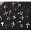 10Pcs 3D Cross Nail Charms for Nails Alloy Retro Cross Nail Charms Decoration DIY Alloy Nail Charms Decorations