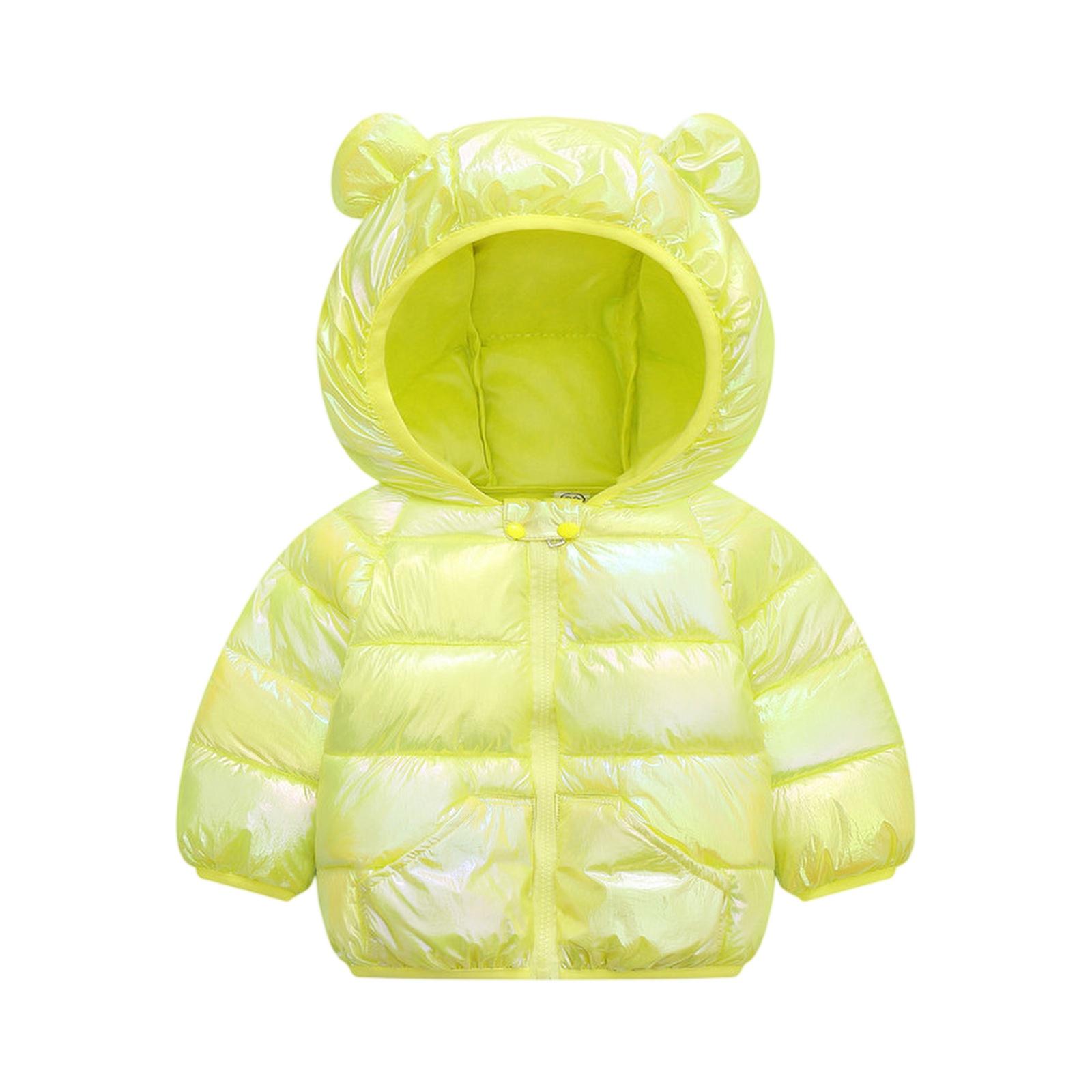 

Детское красочное хлопковое пальто - Милая куртка с коротким карманом 90 жёлтый