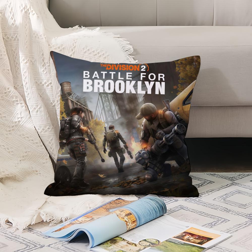 

Shooting game T-The D-Division 2 Pillow Case Office Cushions Suitable For Sofa Car Bedroom Decorative Cushion Cover 12x12Inch