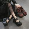 Nuovo Arrivo Estivo Sandali Piattaforma in Vera Pelle con Suola Spessa e Punta Aperta per Donna Scarpe alla Moda Casual in Stile Romano