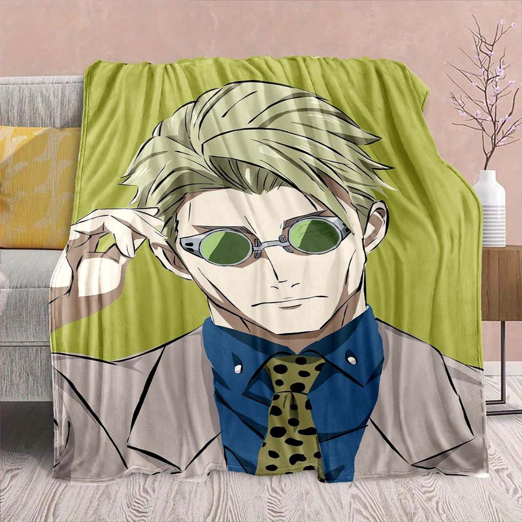 Jujutsu Kaisen Anime Flannel Blanket - Soft Warm Perfect for Sofa, Bedding Camping Travel Office Home Decor -QJY