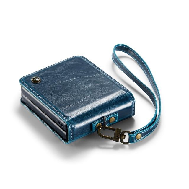 For Samsung Z Flip4 5g Anti -Slip Leather Phone Strap Bag Case For Samsung Galaxy Z Flip4 Flip 4 Zflip4 Cell Phone Accessories