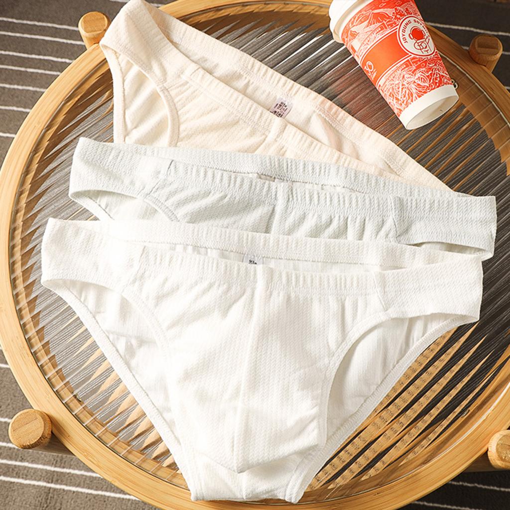 Men's Pure Cotton Triangle Underwear Men's Sexy U-shaped Convex Solid Color Comfortable Underwear