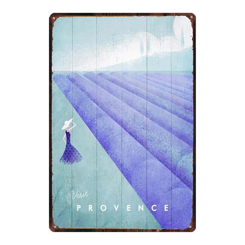 Vintage Paris Champagne Metal Tin Sign Wine Travel Souvenir Wall Art for Bar Restaurant Home Decor xCM