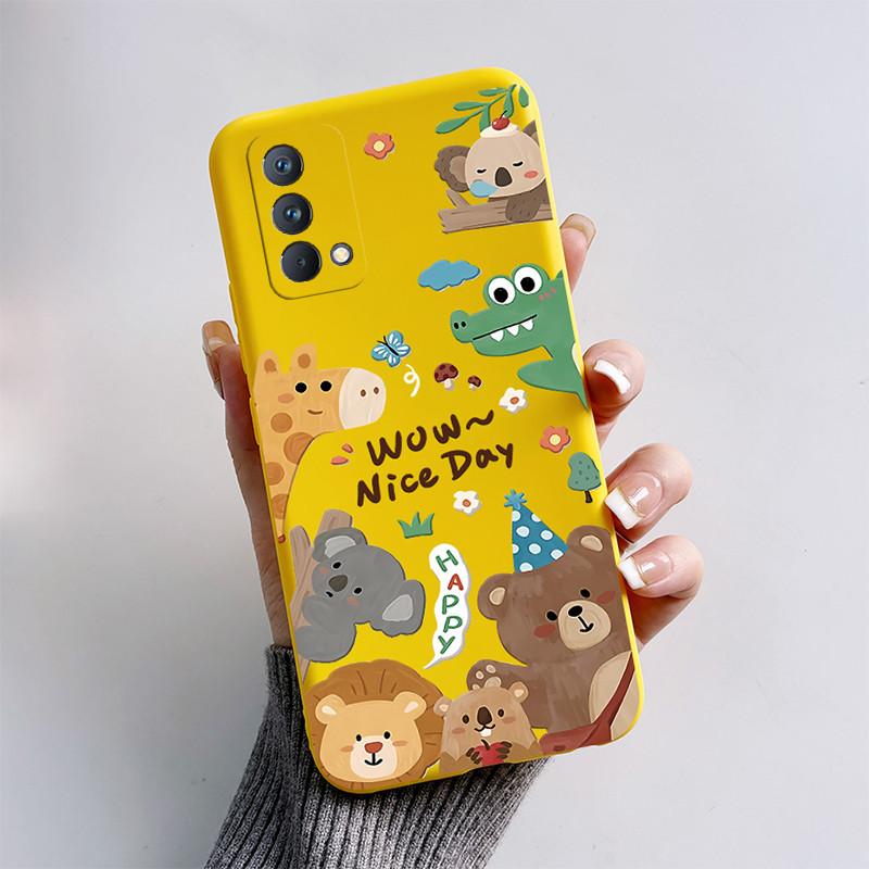 Soft TPU Case For Realme GT Master Edition Cover Cute Cartoon Funny Cat Bumper Capa Coque For OPPO Realme Q3 Pro Carnival Fundas
