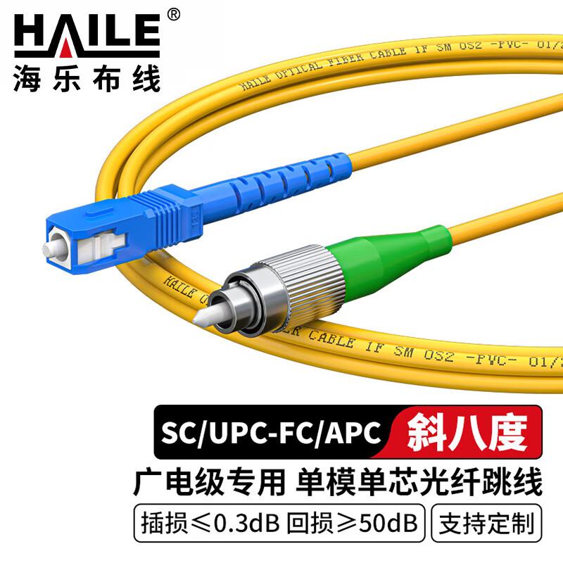 HAILE Single-Mode Fiber Optic Patch Cord SC/UPC-FC/APC 9/125