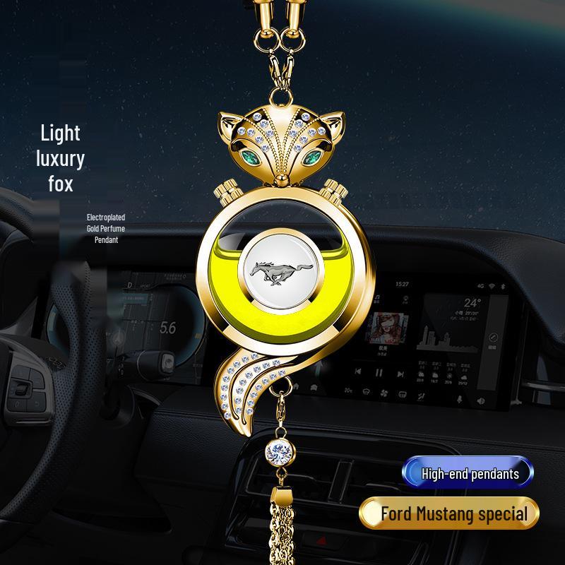 Crystal Rearview Mirror Air Freshener: Long-lasting Fragrance Pendant for Car Interior Decoration