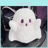 Plush Ghost Cartoon Student Backpack With Storage For Daily Use Girls