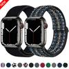 Nylon-Schlaufengurt für Apple Watch Ultra 49mm 11 10 9 8 7 45mm 41mm 42mm 46mm Verstellbares Armband iWatch 6 5 4 SE2 Armband