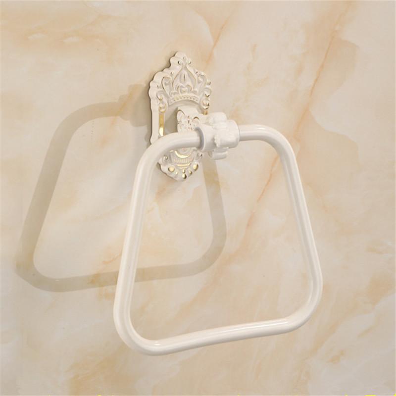 Tuqiu Antiker Geschnitzter Handtuchhalter Wandmontiert Schwarz Handtuchständer Badezimmer Aluminium Handtuchstange Schiene Weiß Handtuchhalter