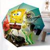 1pc SpongeBob SquarePants & Friends Fully Automatic Folding Portable Umbrella, 8 Iron Frames, Three-Fold Design, Suitable for All Seasons, Suitable fo